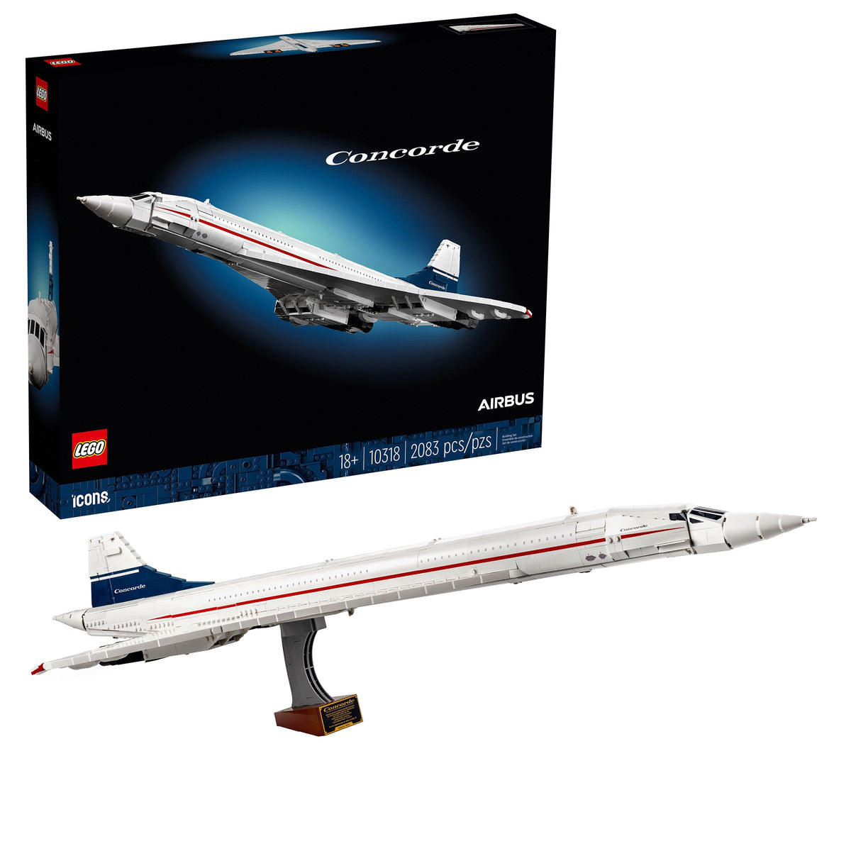 LEGO Icons Concorde Plane 10318 2083-Piece Set