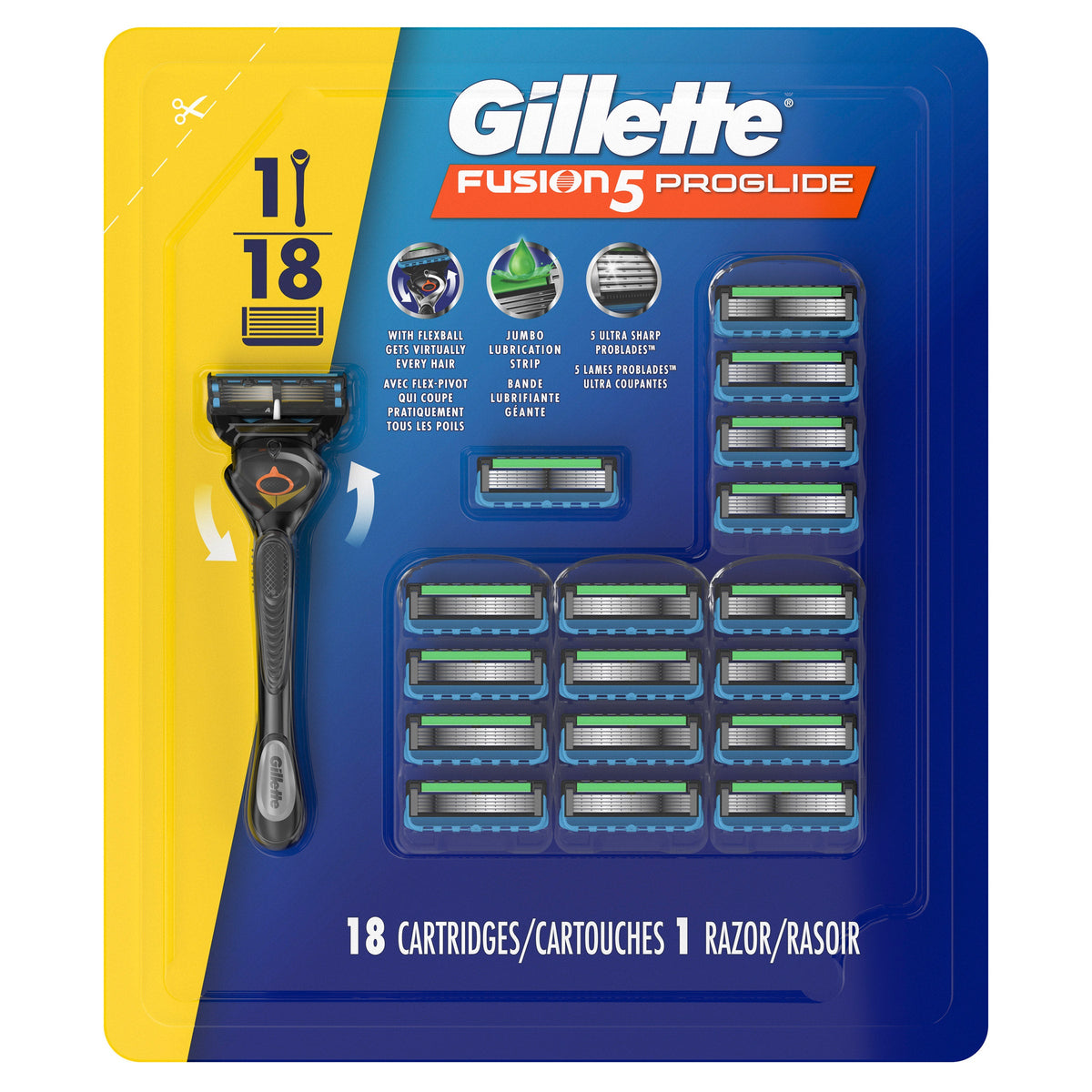 Gillette Fusion5 Proglide Razor with 18 Cartridges 1896366