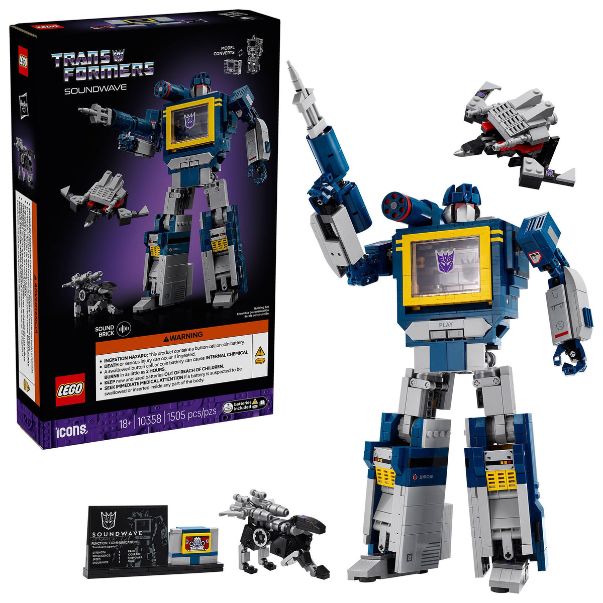 LEGO Icons Transformers Soundwave 10358