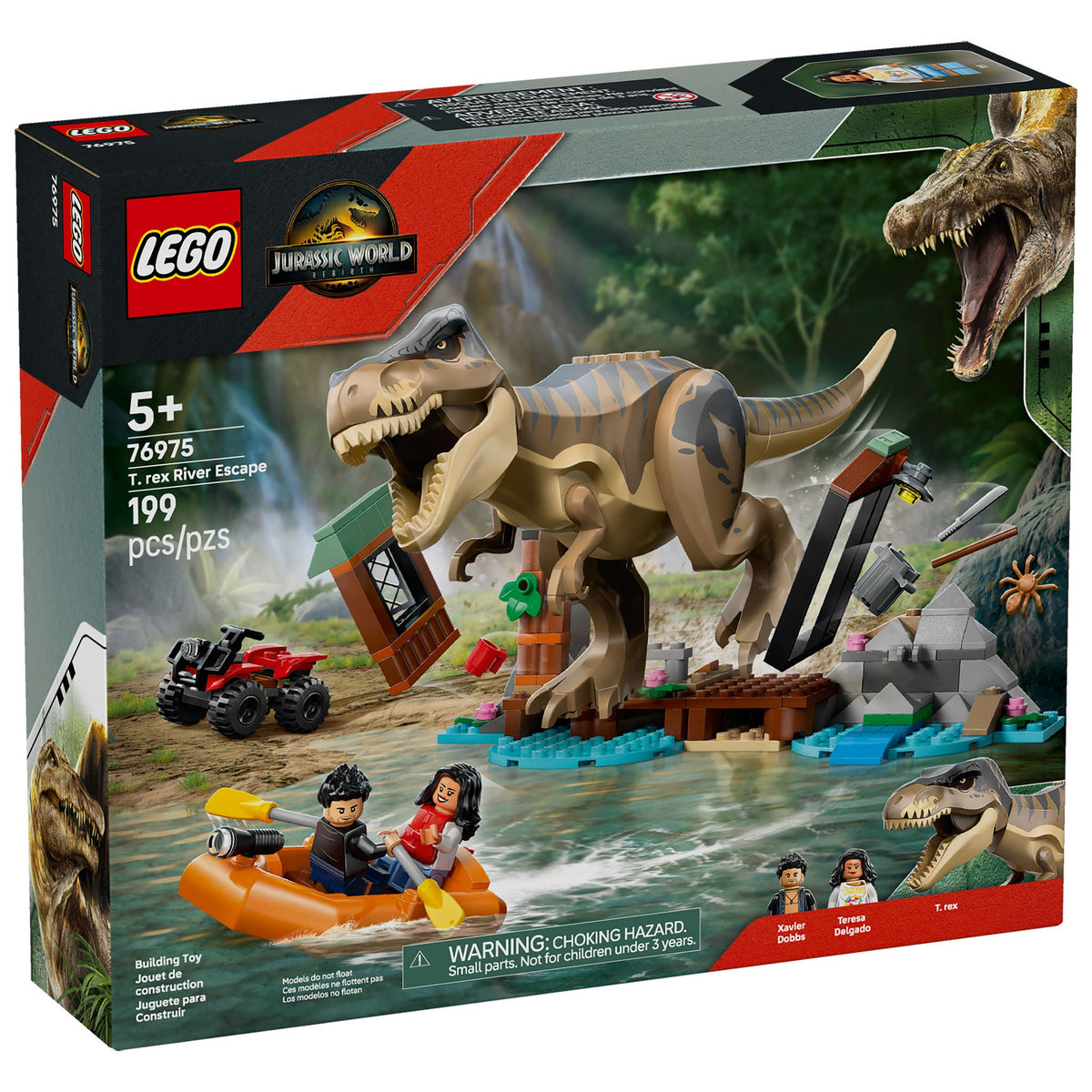 LEGO Jurassic World T. rex River Escape 76975