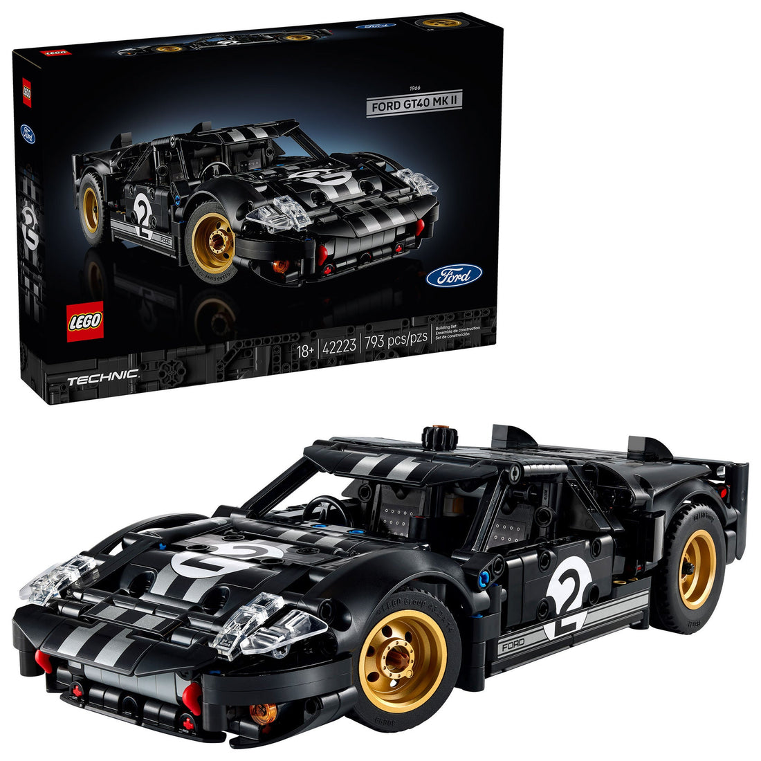 LEGO Technic 1966 Ford GT40 MKII Race Car 42223