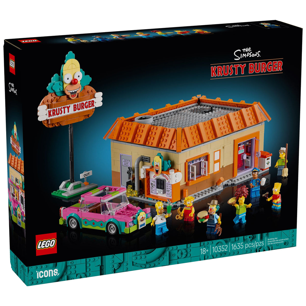 LEGO Icons The Simpsons Krusty Burger 10352 1635-Piece
