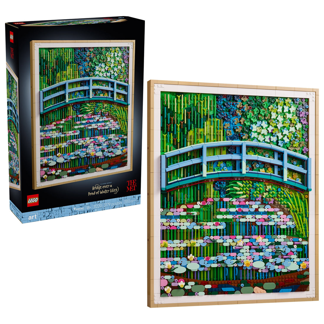 LEGO Art Claude Monet Bridge Over a Pond of Water Lilies 31220