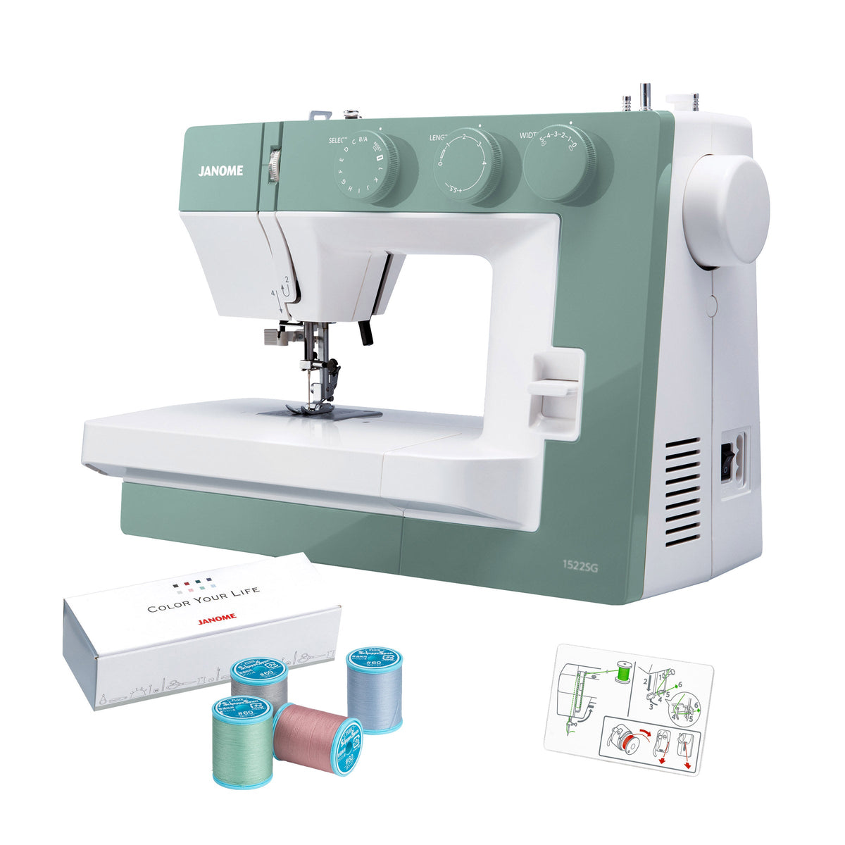 Janome 1522 Machine à coudre vert fumé 1522SG 2059945