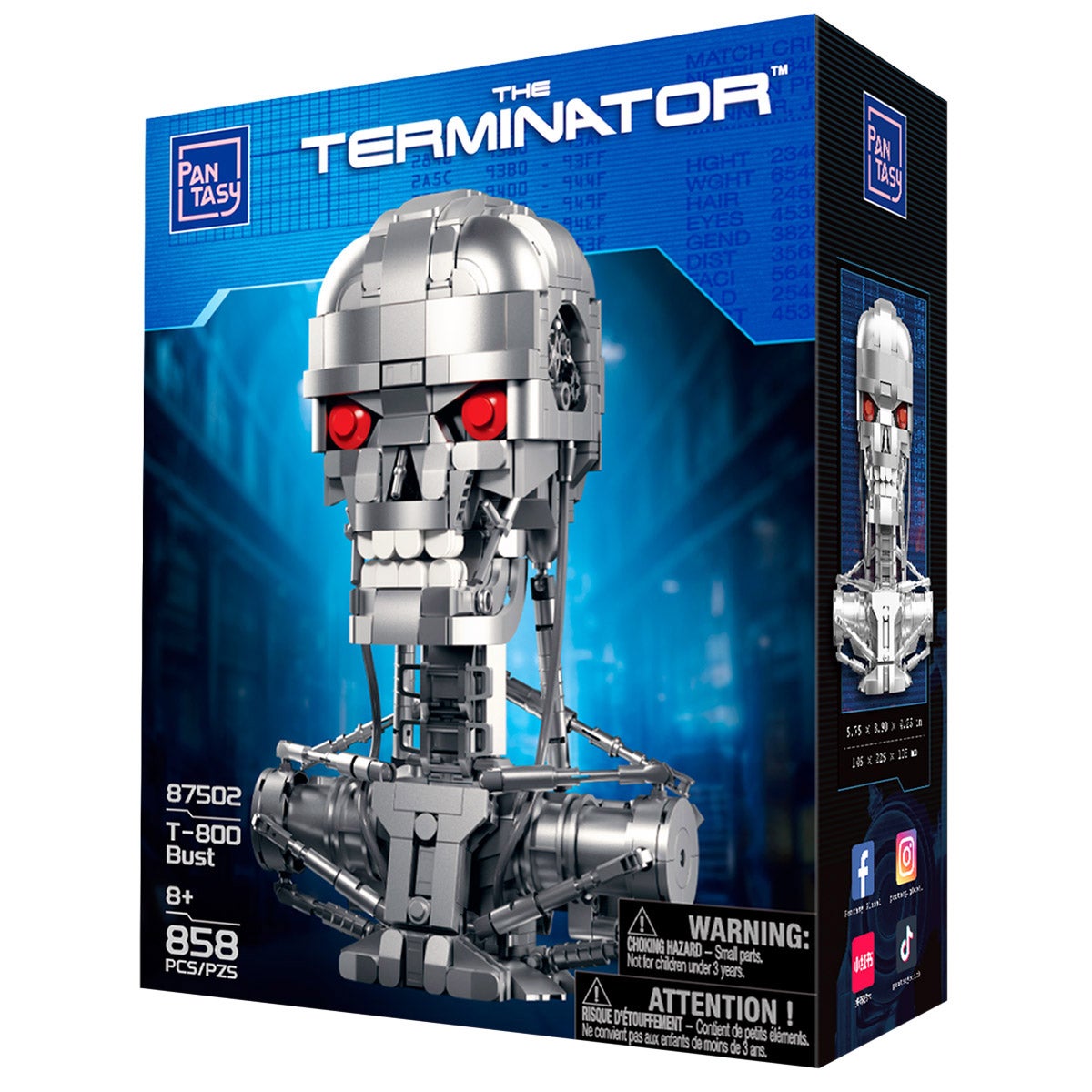 Pantasy Terminator T800 Bust 840-Piece Building Set 87502