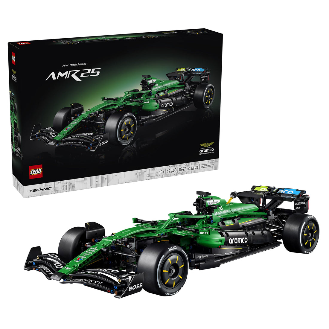 LEGO Technic Aston Martin Aramco AMR25 F1 Car 42240
