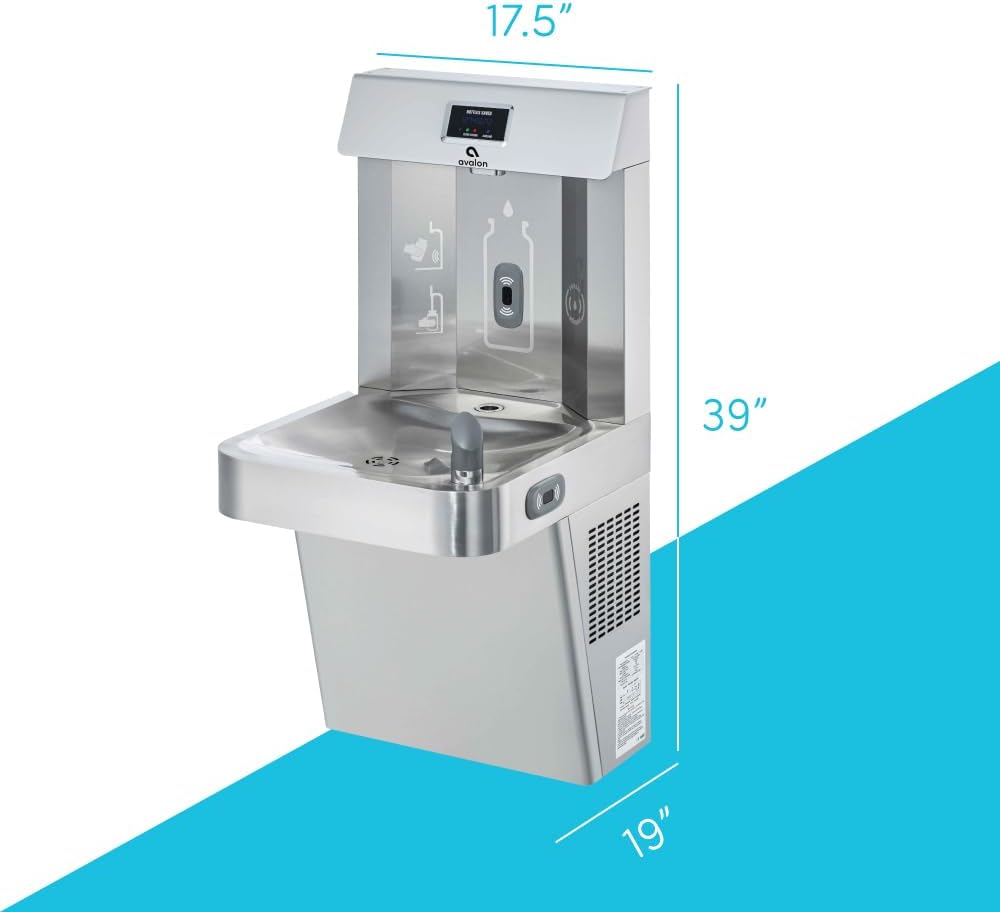 Avalon Wall Mounted Water Fountain Dispenser Stainless Steel A51