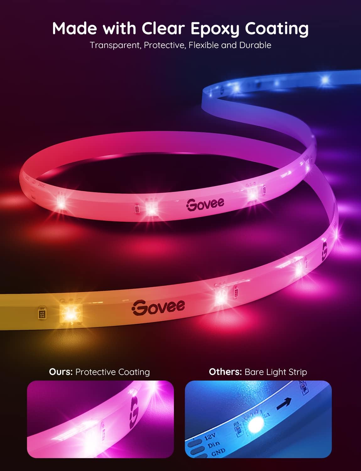 Govee Smart LED Strip Lights RGBIC WiFi H619A