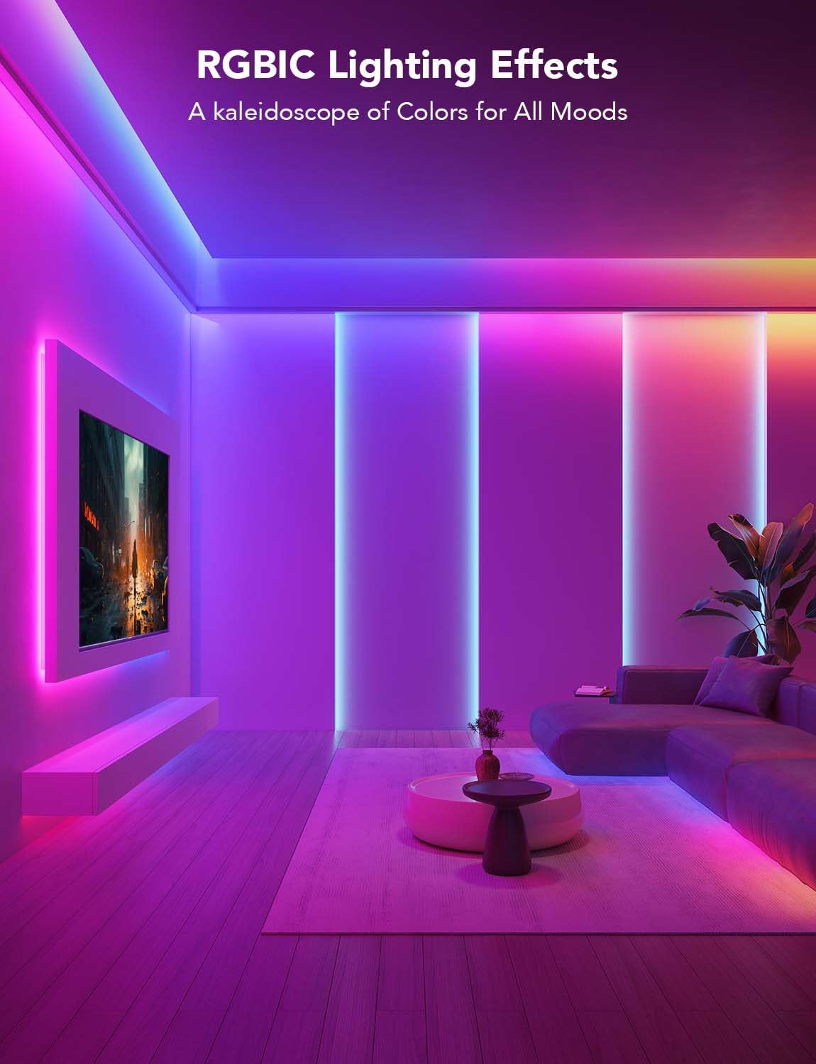 Govee RGBIC LED Strip Lights Bluetooth App Control H617E