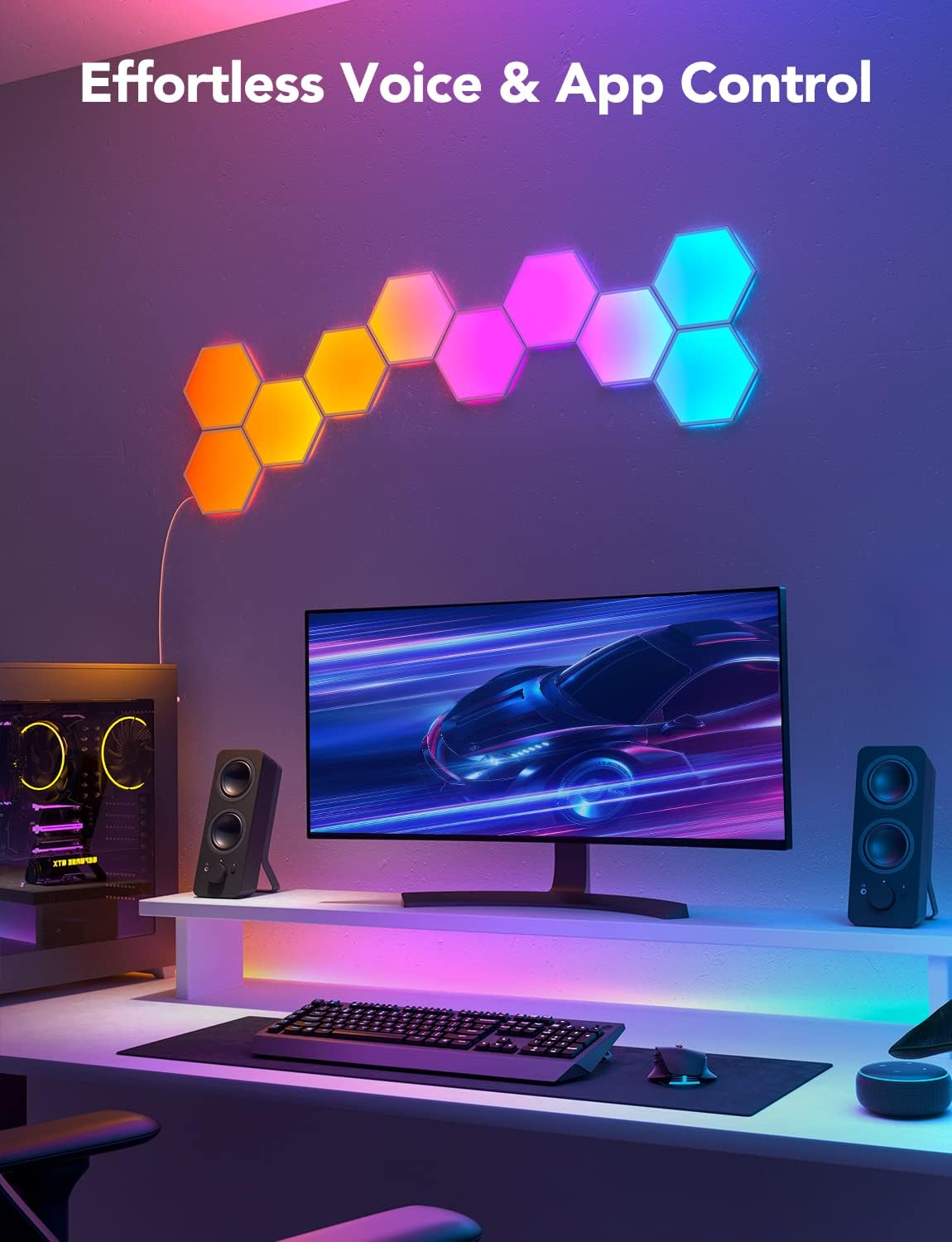 Govee Glide Hexa Light Panels RGBIC Hexagon LED Lights B6061