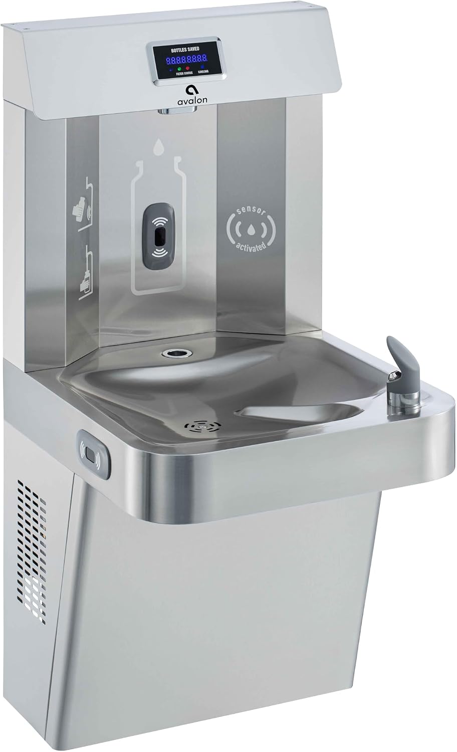 Avalon Wall Mounted Water Fountain Dispenser Stainless Steel A51