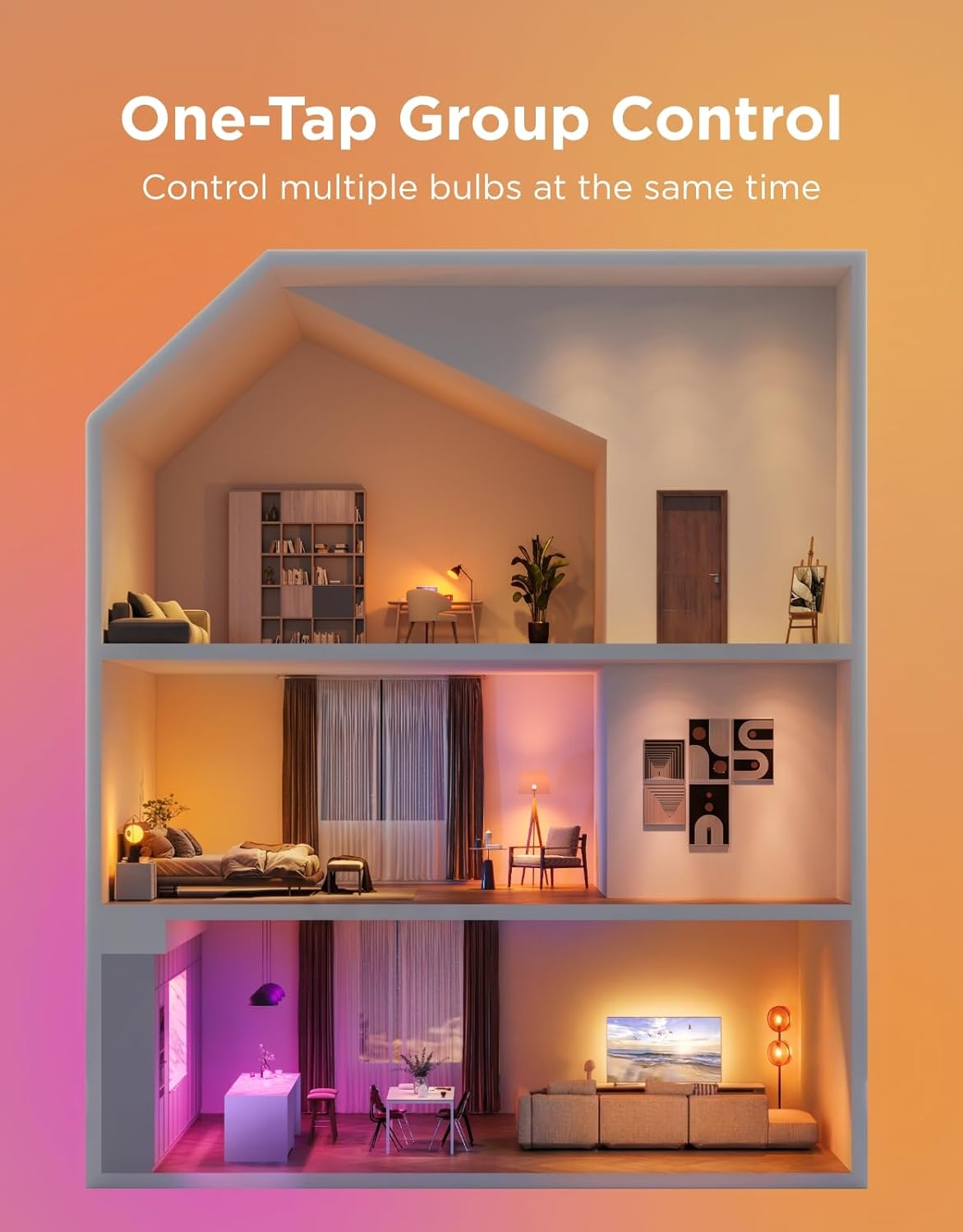 Govee A19 Smart LED Light Bulbs 800-Lumen 2-Pack H6008