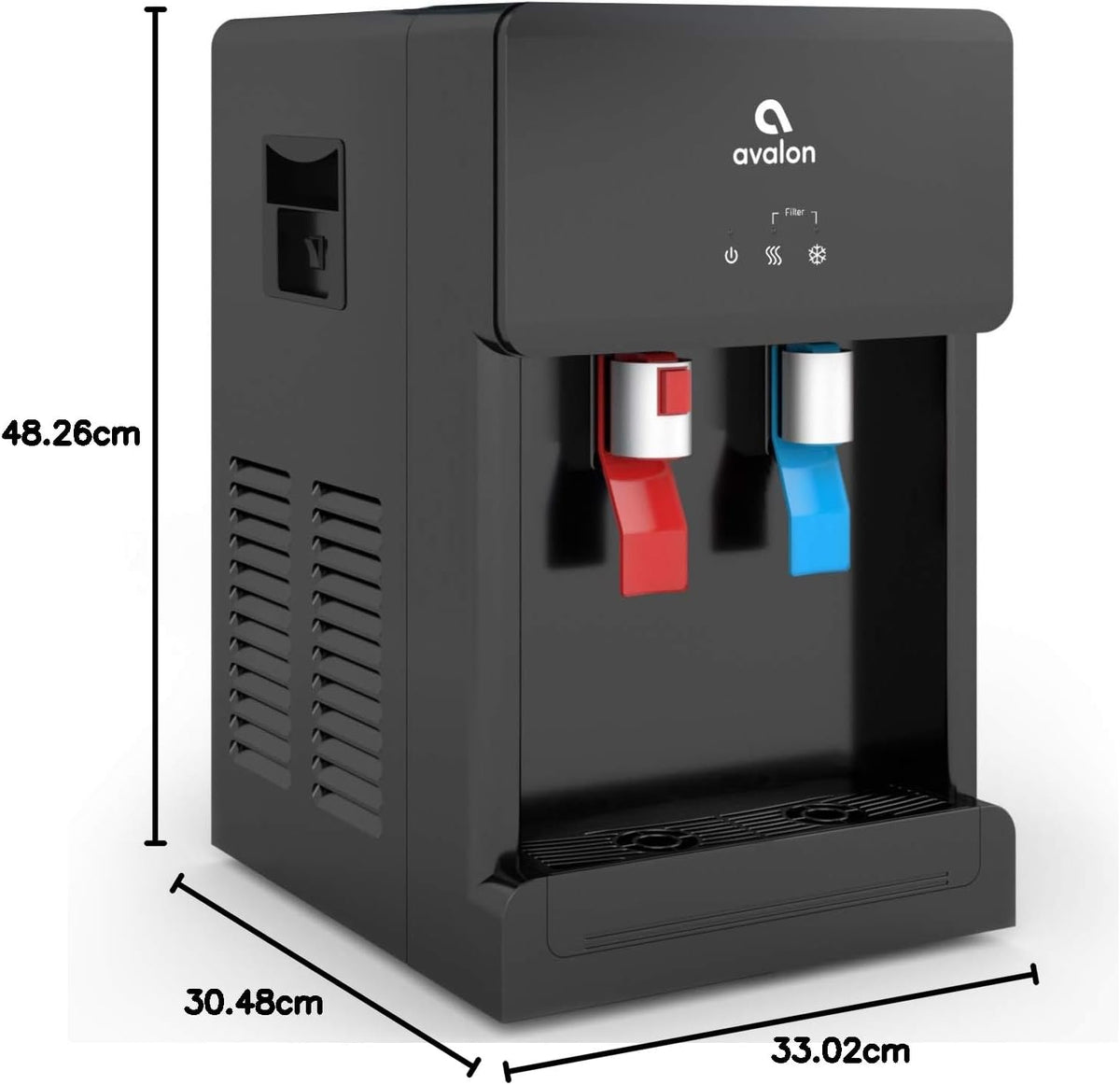 Avalon Countertop Bottleless Water Cooler Dispenser Hot Cold B8BLK