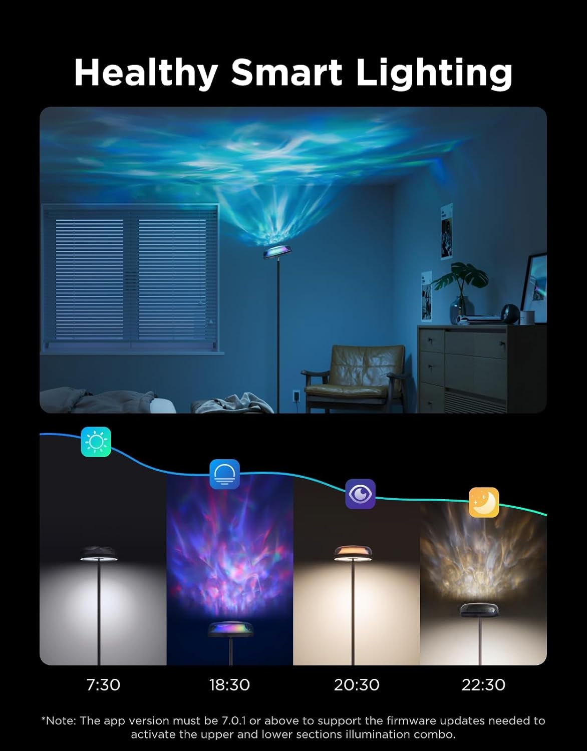 Govee Uplighter Floor Lamp RGBIC Nebula Effect H60B3