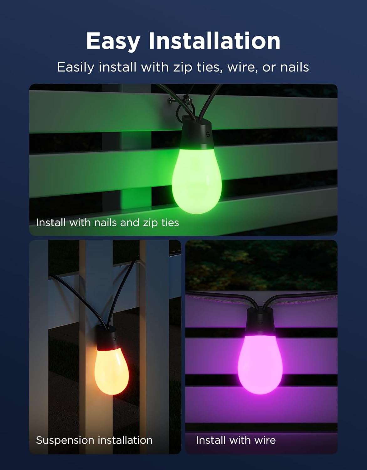 Govee S14 Outdoor String Lights 2 RGBIC LED H702A