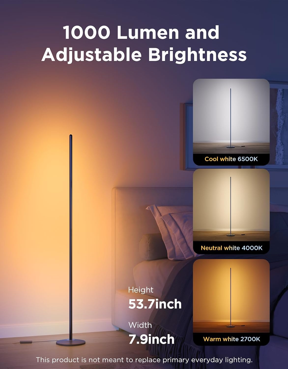 Govee RGBIC Floor Lamp Basic 1000LM Corner Lamp H6076A