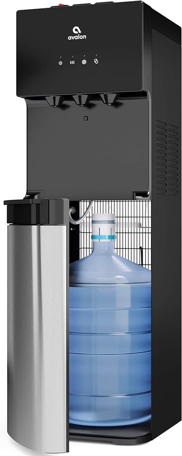 Avalon Bottom Loading Water Cooler Dispenser Black Stainless Steel A4BLWTRCLR