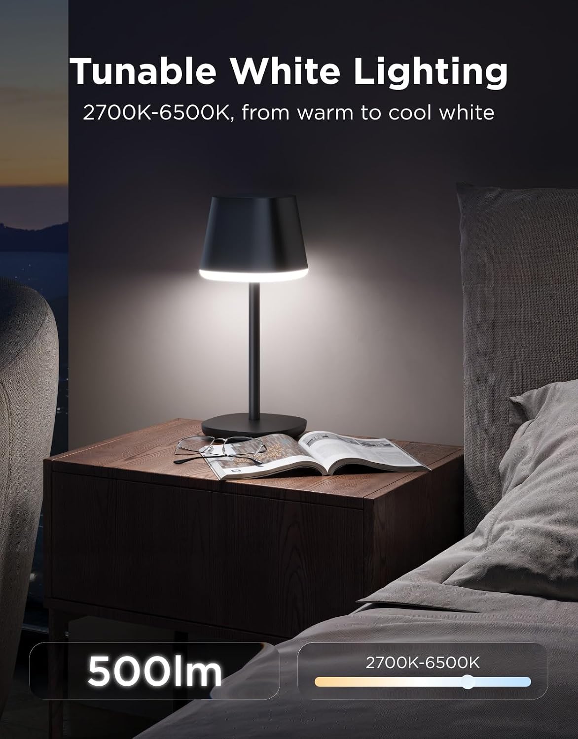 Govee Smart Cordless Table Lamp Classic RGBIC H1741