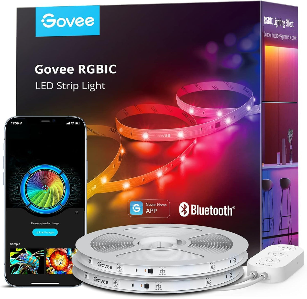 Govee RGBIC LED Strip Lights Bluetooth App Control H617E