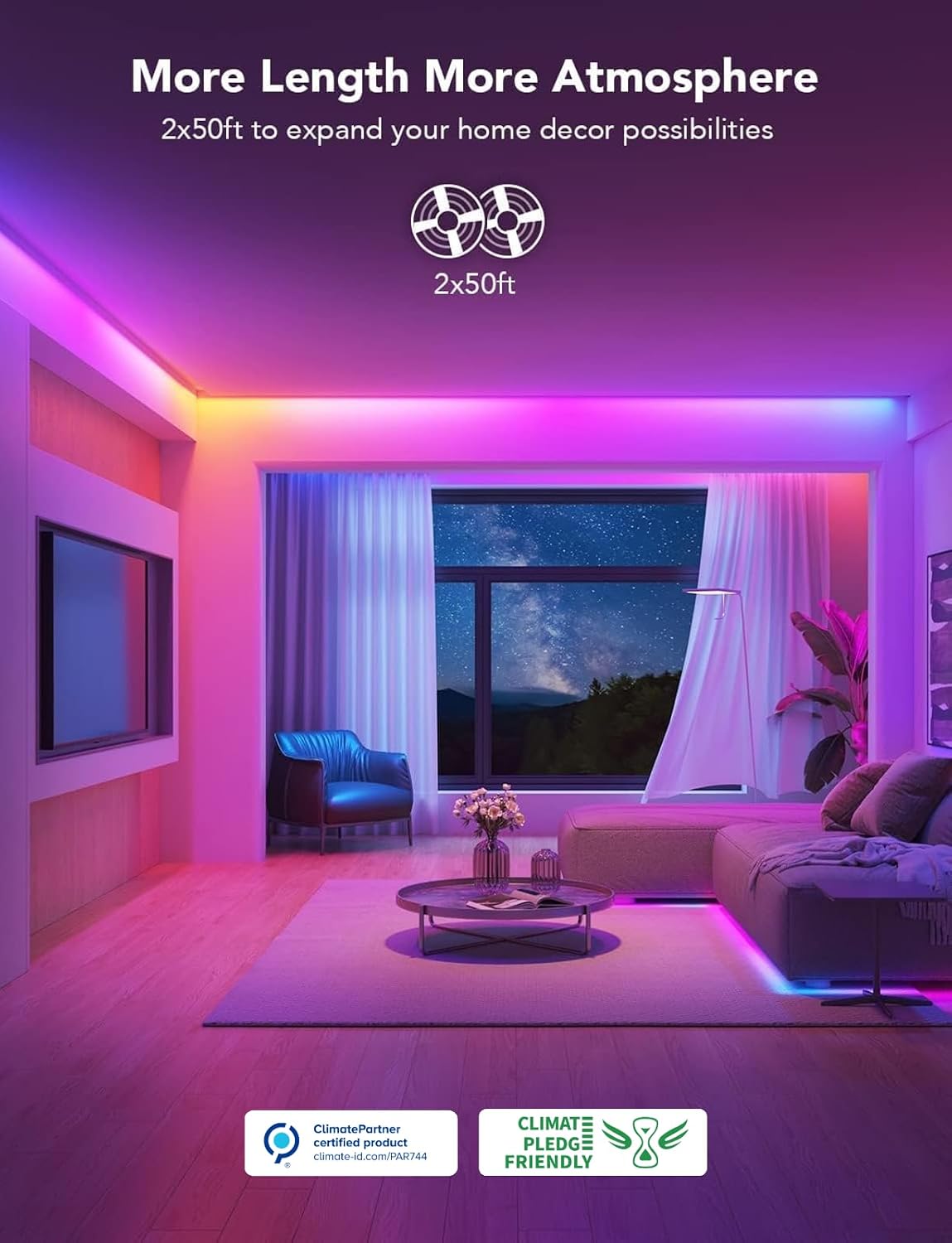 Govee RGBIC LED Strip Lights WiFi App Control H618F