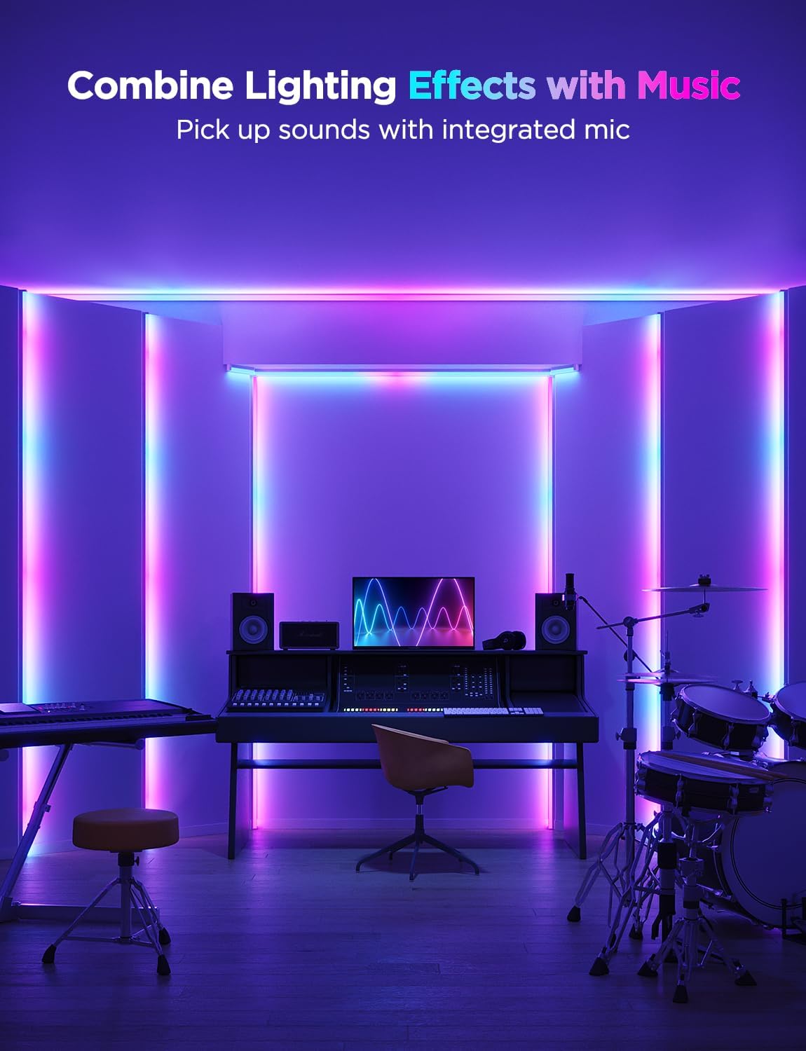 Govee RGBIC LED Strip Lights with Covers H61B5