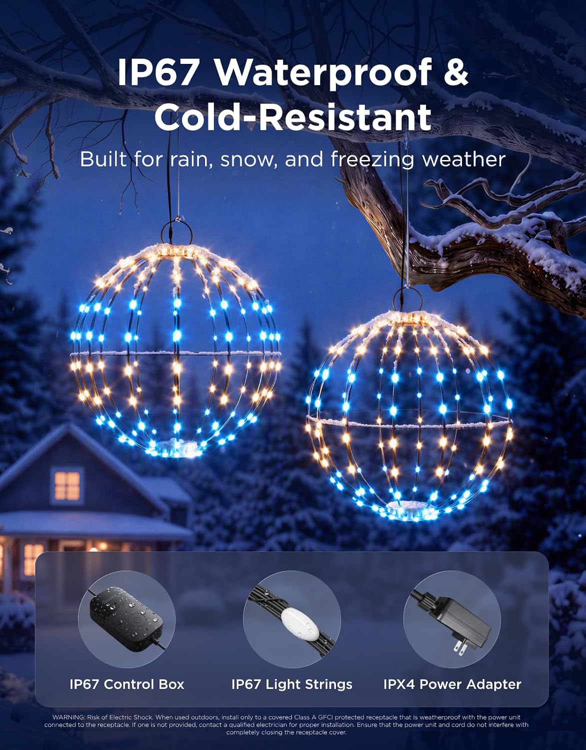 Govee 30.5cm RGBIC Ball Lights 2-Pack H6850