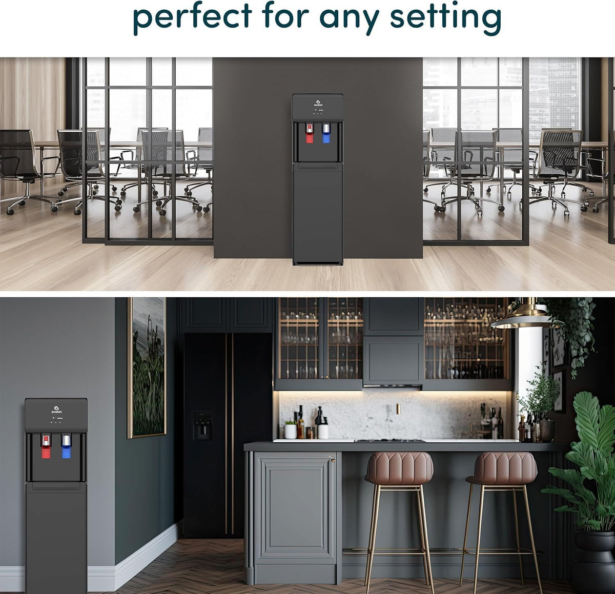 Avalon Bottom Loading Water Cooler Dispenser Hot Cold A6BLWTRCLRBLK