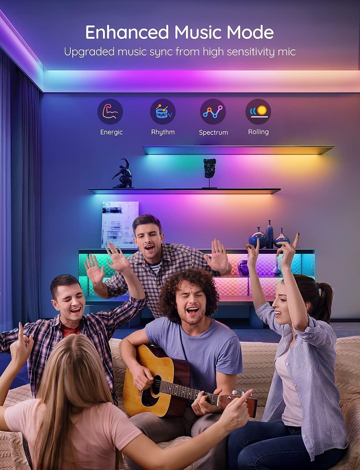 Govee Smart LED Strip Lights RGBIC WiFi H619A
