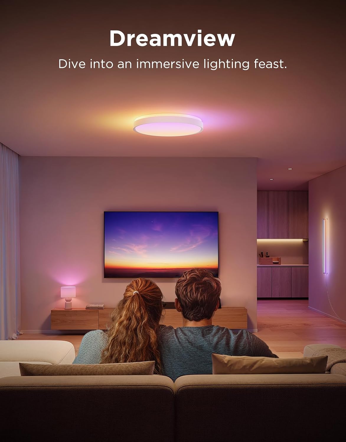 Govee Smart Ceiling Light Pro 4300LM RGBIC 15-Inch H60A6