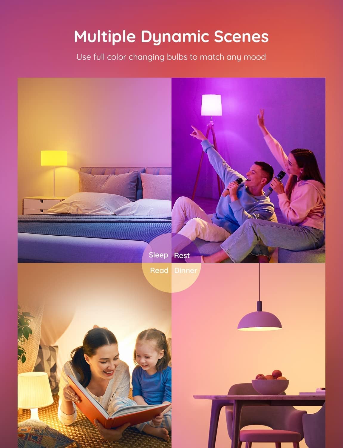 Govee A19 Smart LED Bulbs 1000LM RGBWW H6006