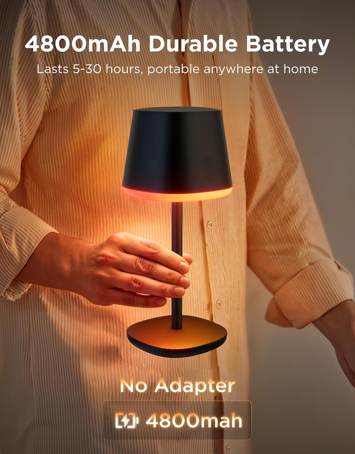 Govee Smart Cordless Table Lamp Classic RGBIC H1741