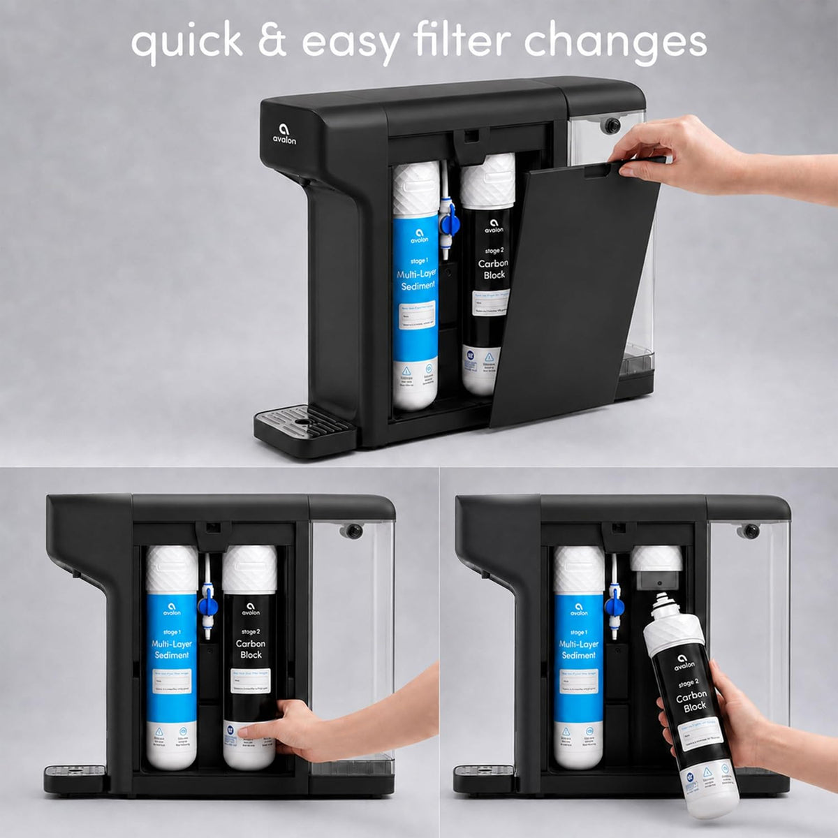 Avalon Countertop Water Filter System Black A31