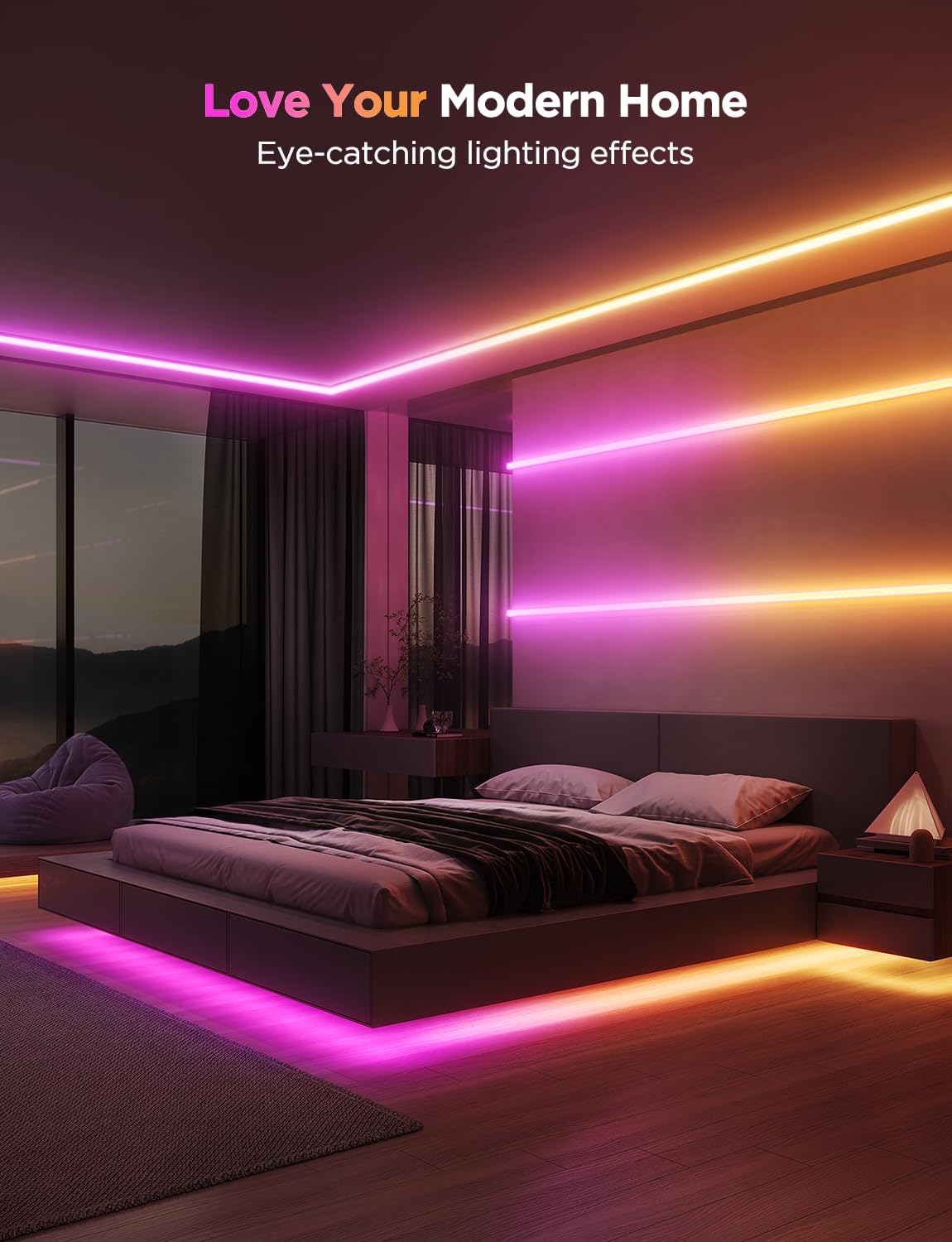 Govee RGBIC LED Strip Lights with Covers H61B5