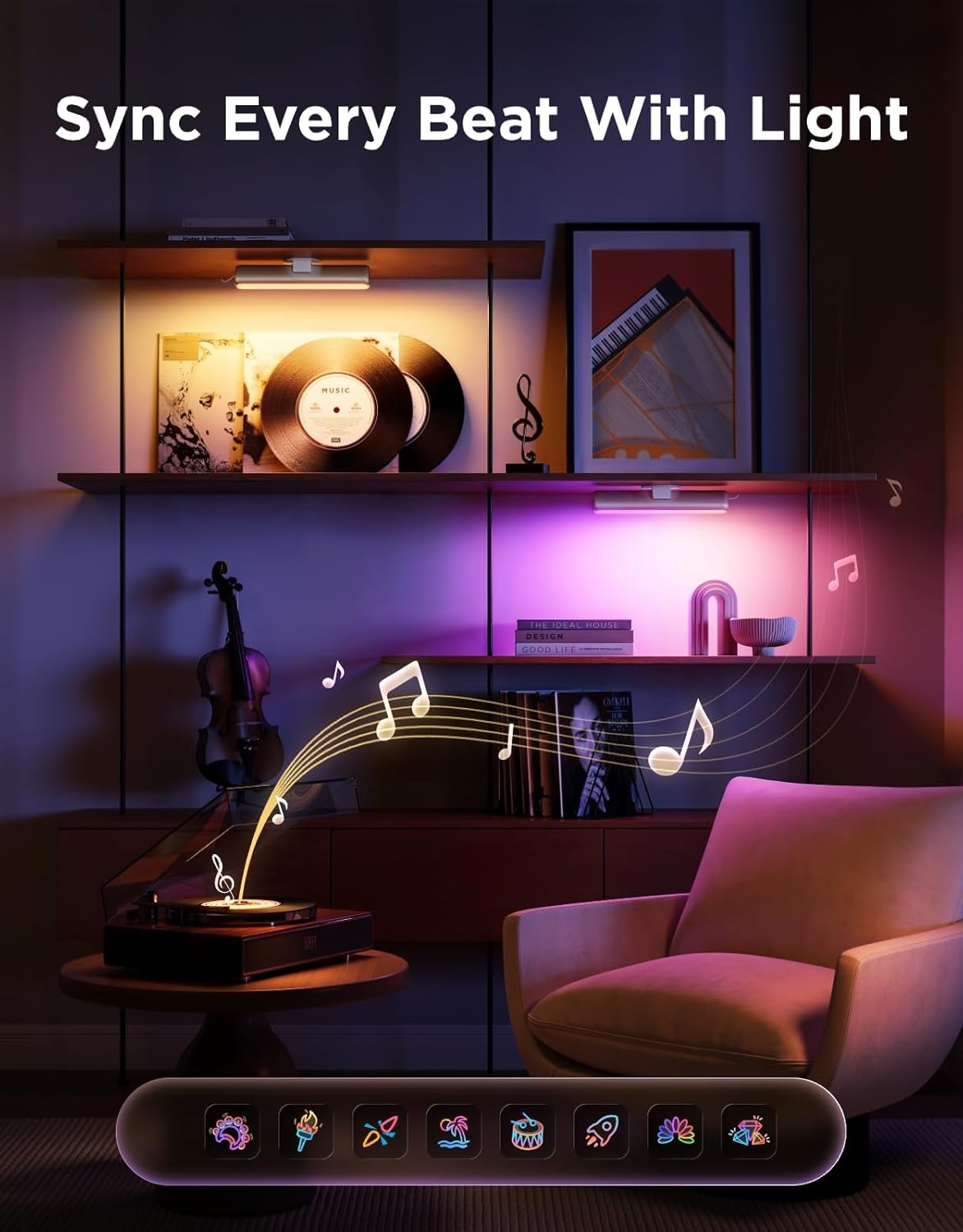 Govee Smart Light Bar RGBICWW TV Lights H6056