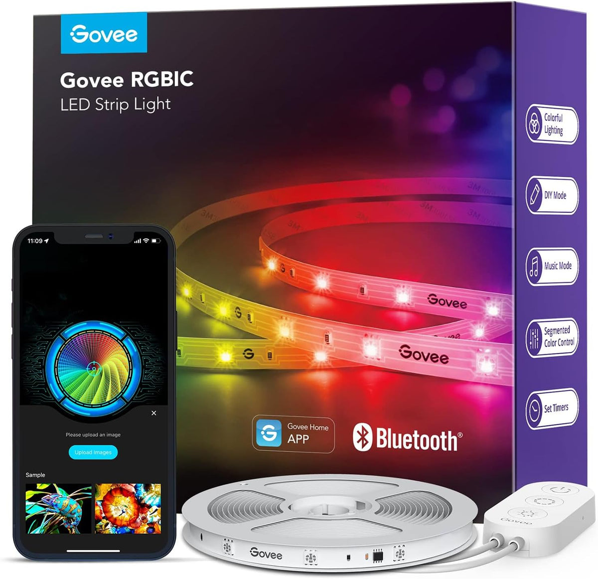 Govee RGBIC LED Strip Lights Bluetooth App Control H617C