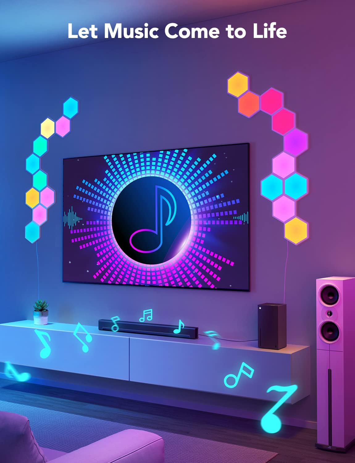 Govee Glide Hexa Light Panels RGBIC Hexagon LED Lights B6061