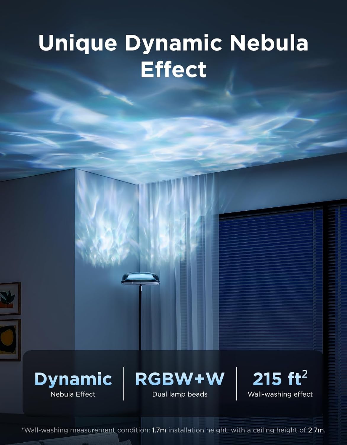 Govee Uplighter Floor Lamp RGBIC Nebula Effect H60B3
