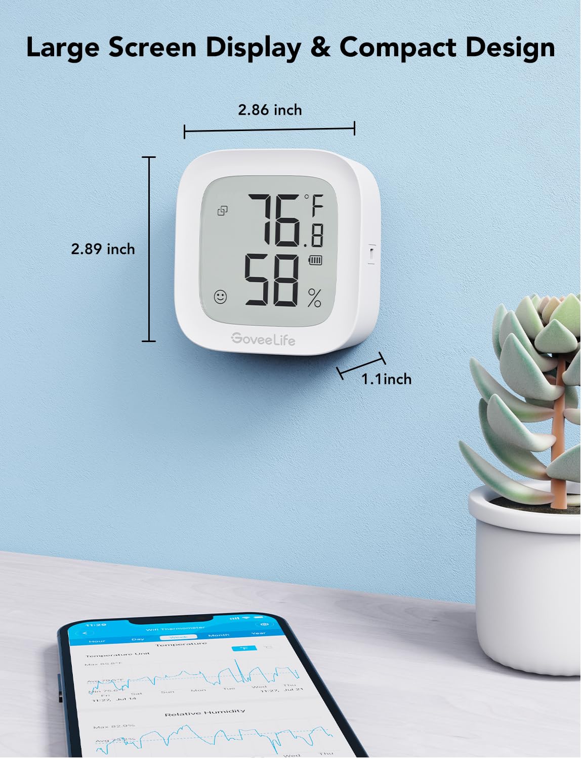 GoveeLife WiFi Digital Thermometer Hygrometer H5103
