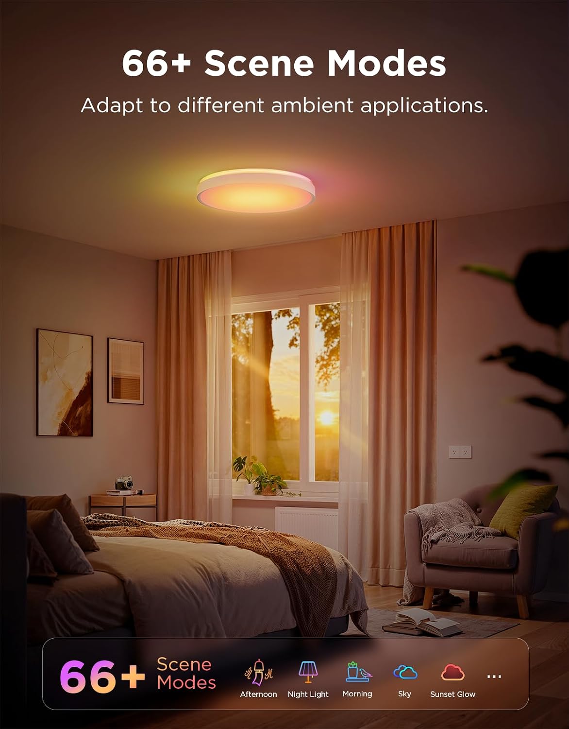 Govee Smart Ceiling Light Pro 4300LM RGBIC 15-Inch H60A6