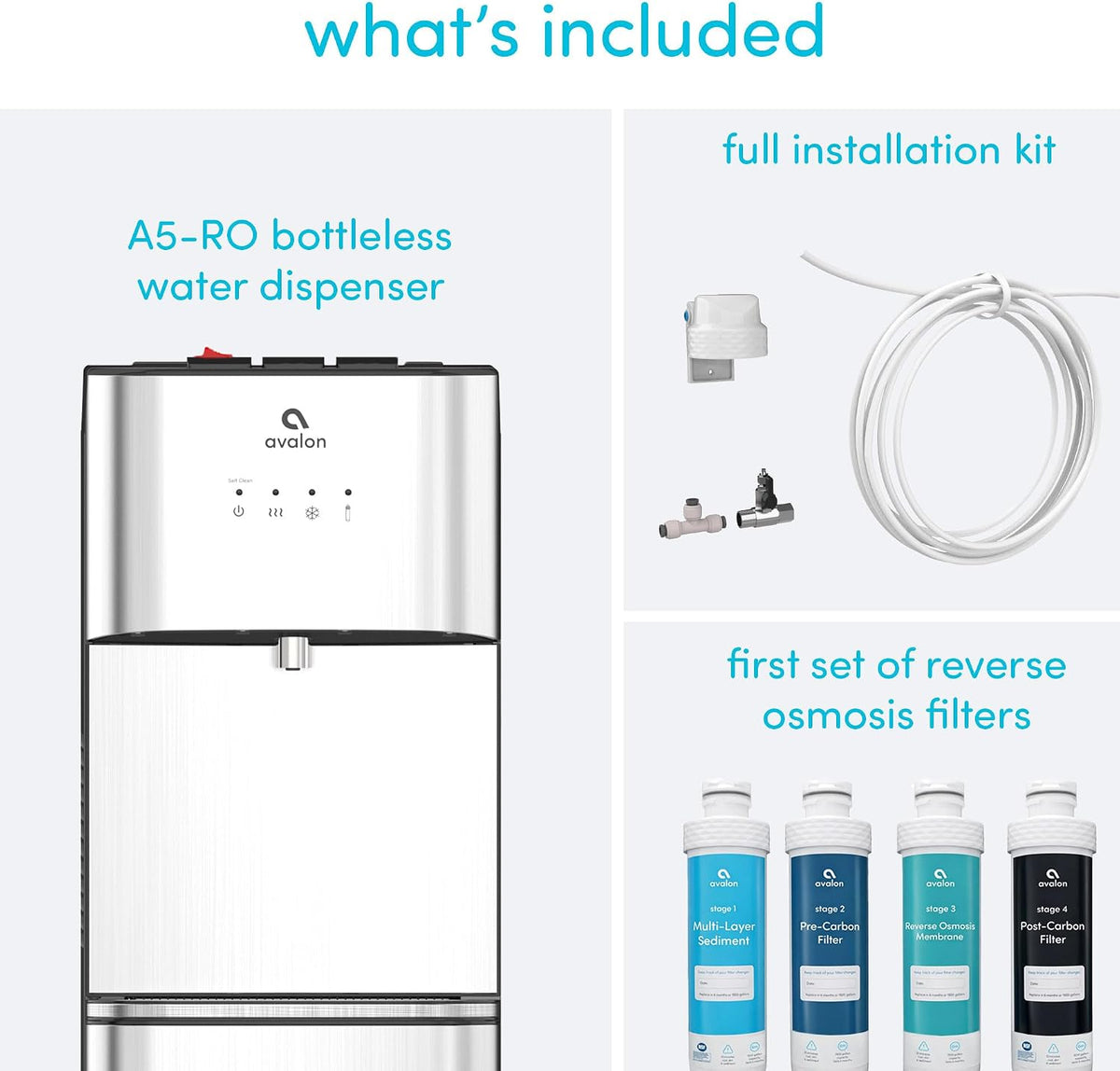 Avalon Self Cleaning Bottleless Water Cooler Dispenser Hot Cold A5-RO
