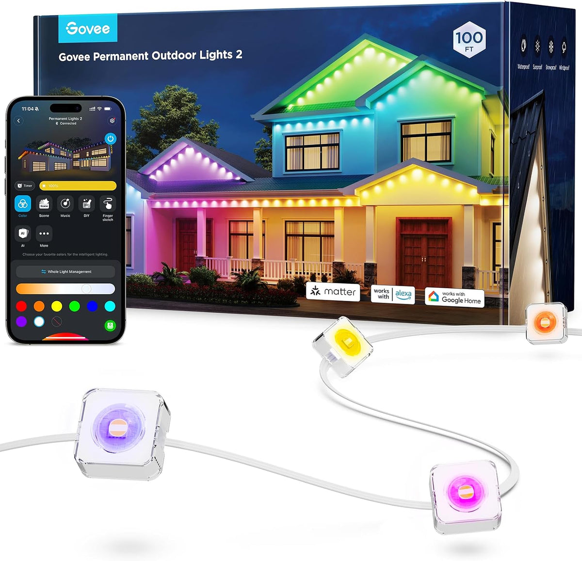 Govee Permanent Outdoor Lights 2 30.5m 72-LED H705E