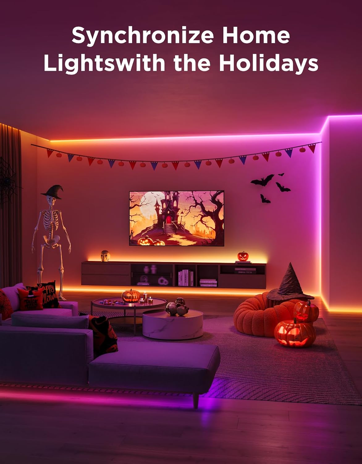 Govee RGBIC LED Strip Lights with Covers H61B5
