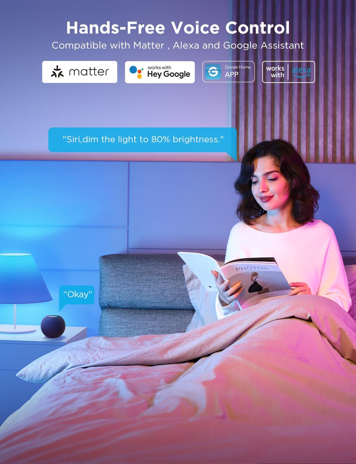 Govee A19 Smart LED Bulbs 1000LM RGBWW H6006