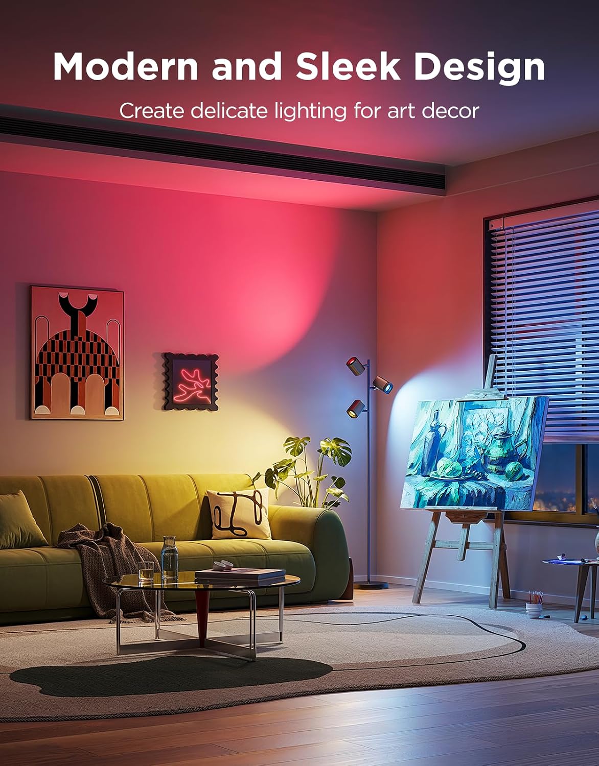 Govee Tree Floor Lamp LuminBlend 3-Light H60B2