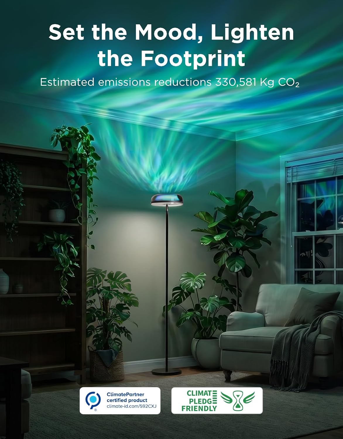 Govee Uplighter Floor Lamp RGBIC Ripple Projector H60B0