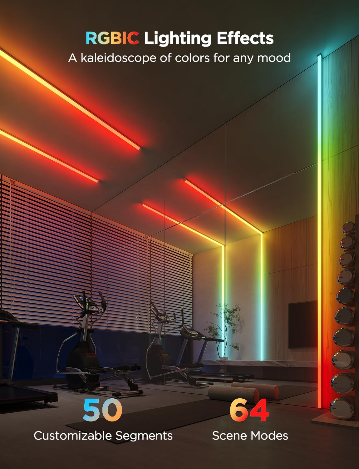 Govee RGBIC LED Strip Lights with Covers H61B5