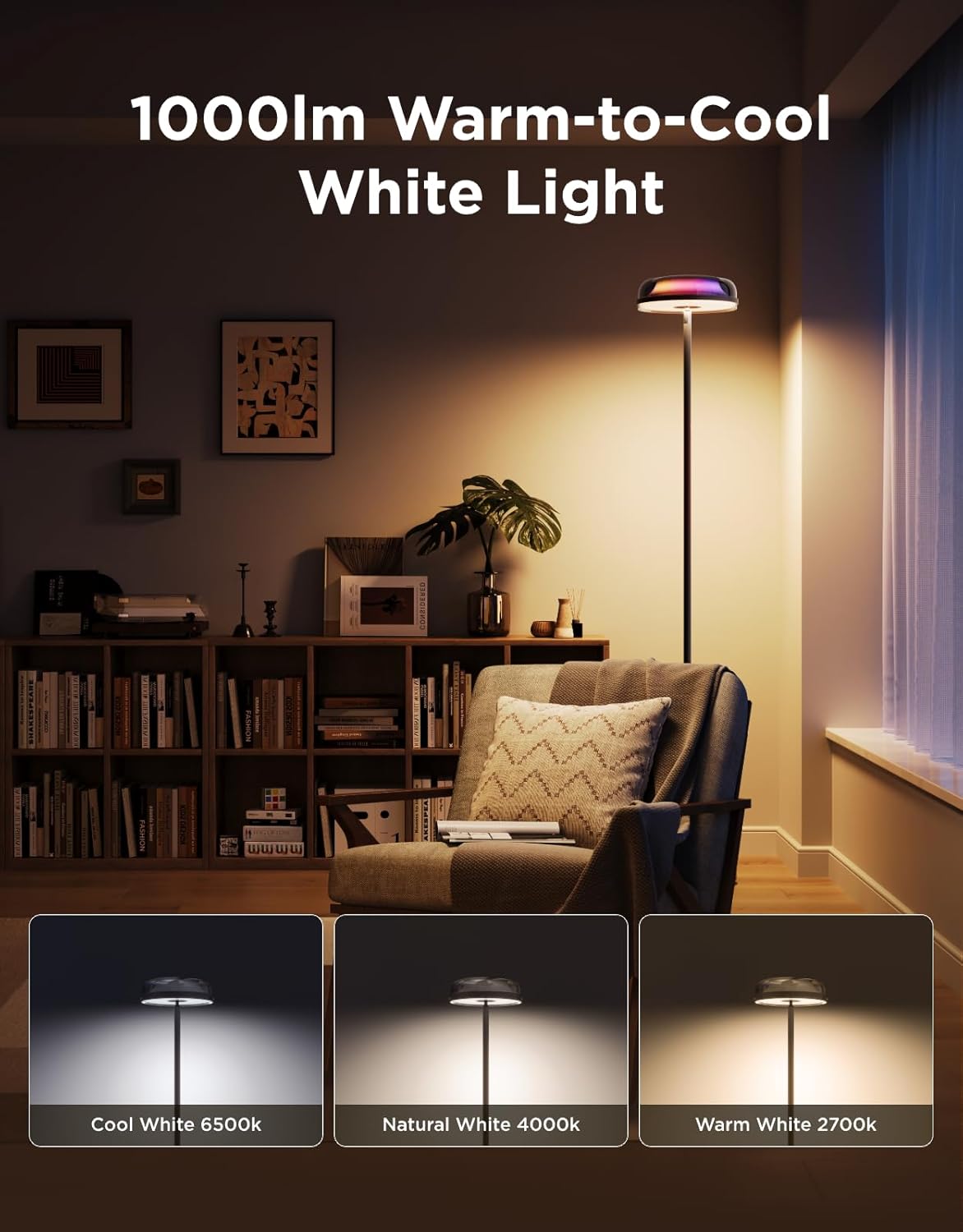Govee Uplighter Floor Lamp RGBIC Ripple Projector H60B0