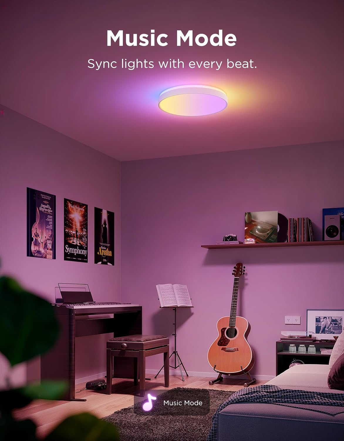 Govee Smart Ceiling Light Pro 4300LM RGBIC 15-Inch H60A6