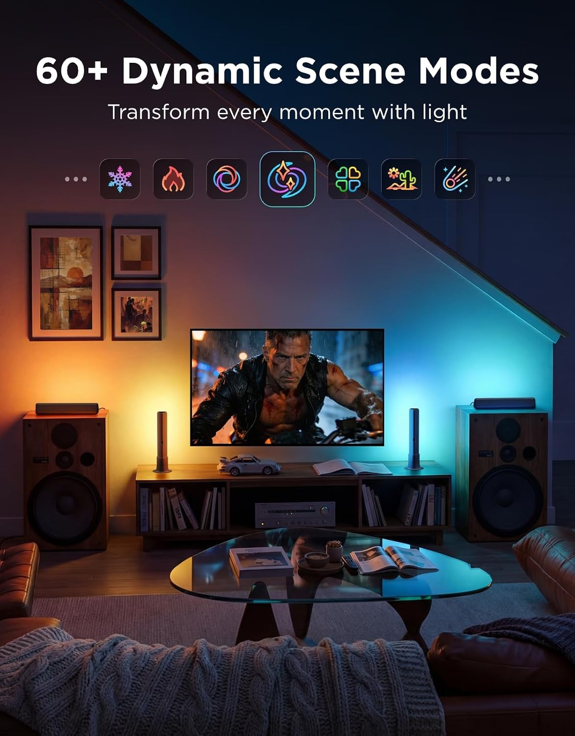 Govee Smart Light Bar RGBICWW TV Lights H6056