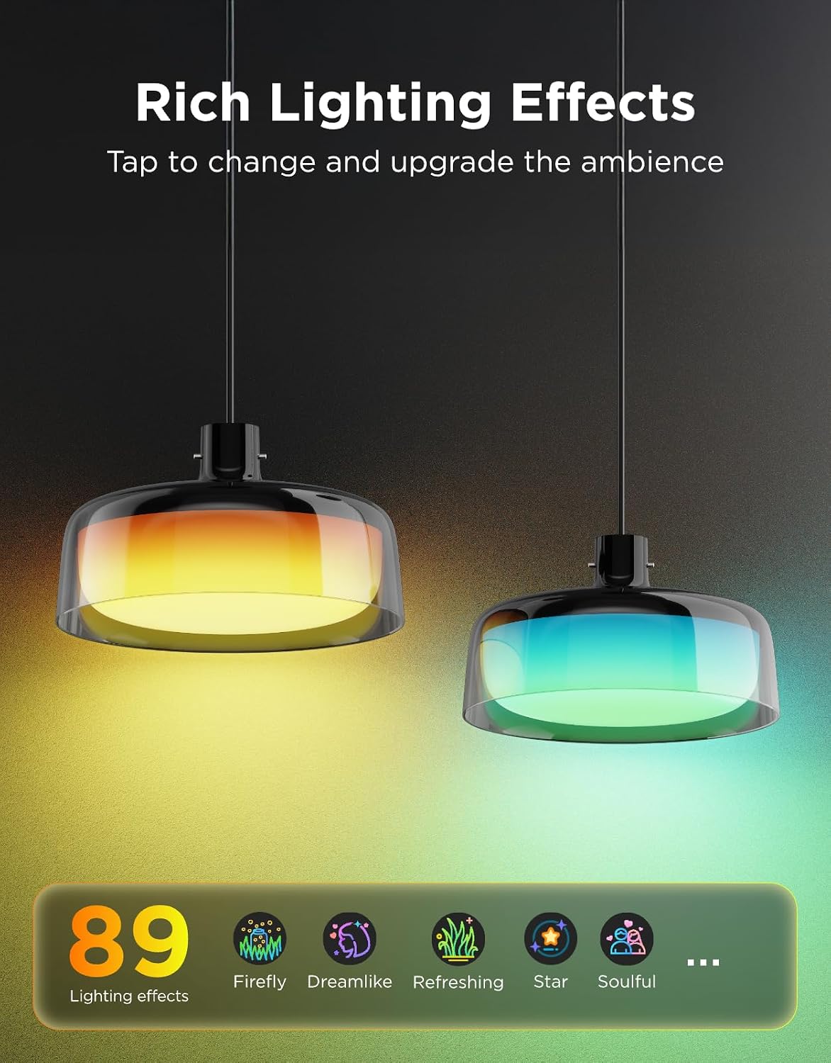 Govee Pendant Light Three-Layer RGBIC Smart Lighting H60C1
